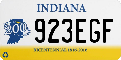 IN license plate 923EGF