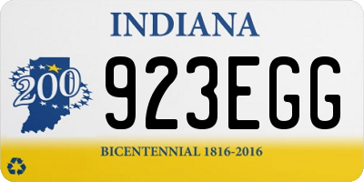 IN license plate 923EGG