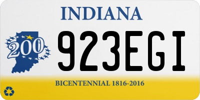 IN license plate 923EGI