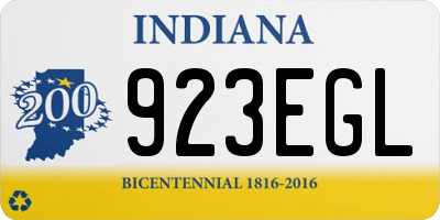 IN license plate 923EGL