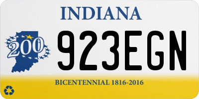 IN license plate 923EGN