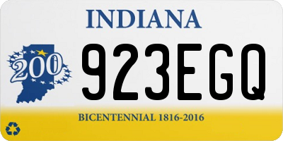 IN license plate 923EGQ