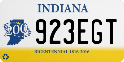 IN license plate 923EGT