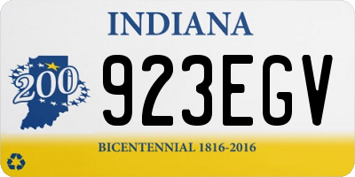 IN license plate 923EGV