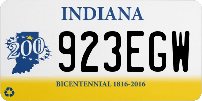IN license plate 923EGW
