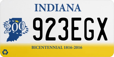 IN license plate 923EGX