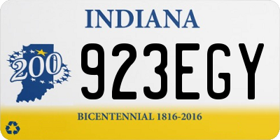IN license plate 923EGY