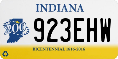 IN license plate 923EHW