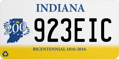 IN license plate 923EIC