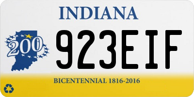 IN license plate 923EIF