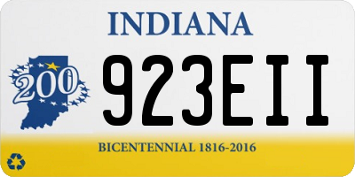 IN license plate 923EII