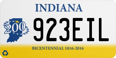 IN license plate 923EIL
