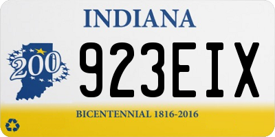 IN license plate 923EIX