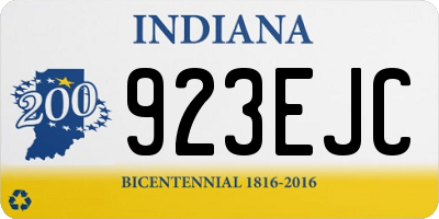 IN license plate 923EJC