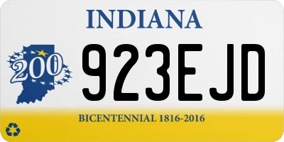 IN license plate 923EJD