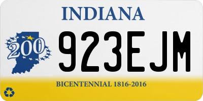 IN license plate 923EJM