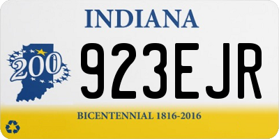 IN license plate 923EJR