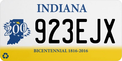 IN license plate 923EJX