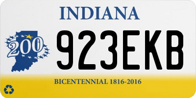 IN license plate 923EKB