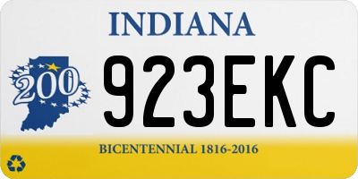 IN license plate 923EKC