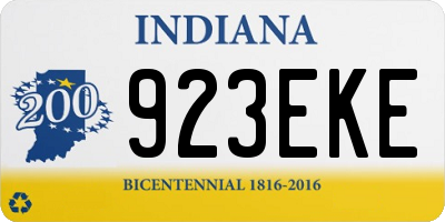 IN license plate 923EKE