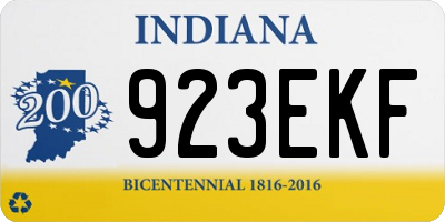 IN license plate 923EKF