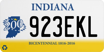 IN license plate 923EKL