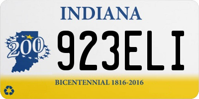 IN license plate 923ELI