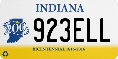 IN license plate 923ELL