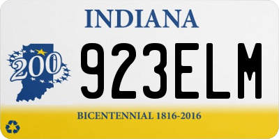 IN license plate 923ELM