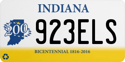 IN license plate 923ELS