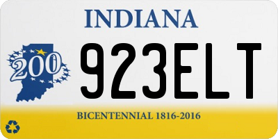IN license plate 923ELT