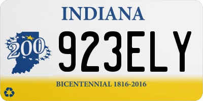 IN license plate 923ELY