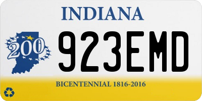 IN license plate 923EMD