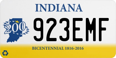 IN license plate 923EMF