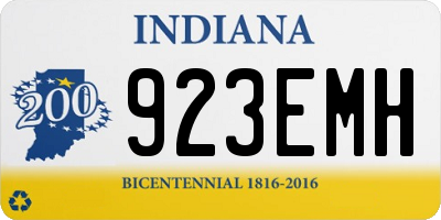 IN license plate 923EMH