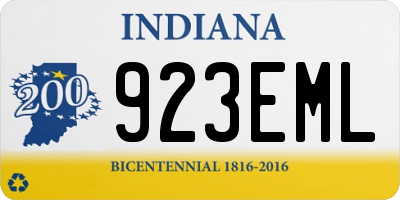 IN license plate 923EML