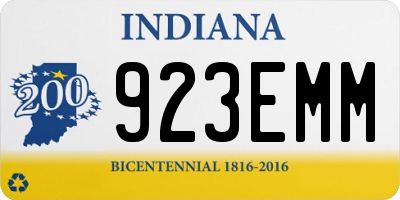 IN license plate 923EMM