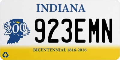 IN license plate 923EMN