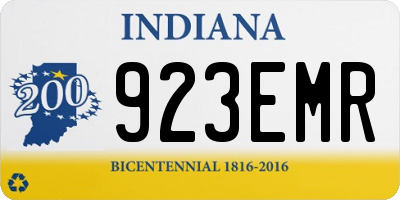 IN license plate 923EMR