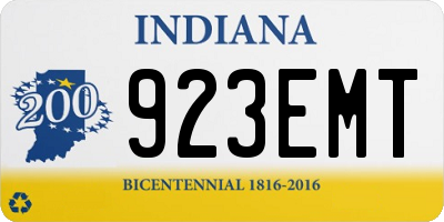 IN license plate 923EMT