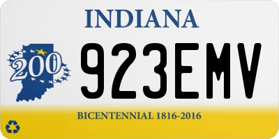 IN license plate 923EMV