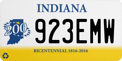 IN license plate 923EMW