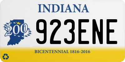 IN license plate 923ENE