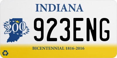 IN license plate 923ENG