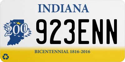 IN license plate 923ENN