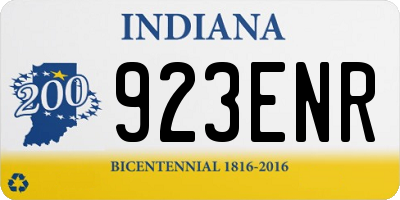 IN license plate 923ENR