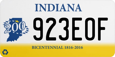 IN license plate 923EOF