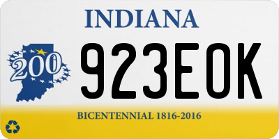 IN license plate 923EOK