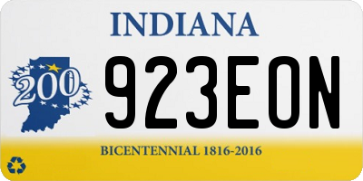 IN license plate 923EON